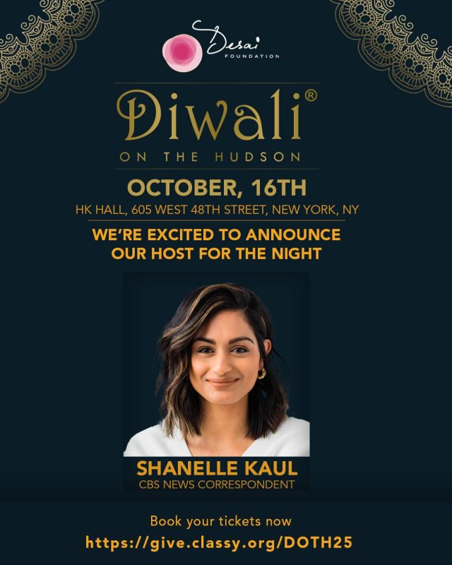 Lights. Camera. Celebration.
NYC’s most spectacular Diwali party is back,  and this year, it will be hosted by none other than Shanelle Kaul, CBS News Correspondent! 
Get ready for an unforgettable night filled with culture, impact, and celebration as we come together to mark a milestone, impacting 10 million lives in rural India. 
The countdown has begun… and trust us, you don’t want to miss this! 
Grab your tickets now, this Diwali on the Hudson will be bigger, brighter, and more powerful than ever before.
🎟️ Don’t wait, tickets are going FAST! Grab yours now 
 Ticket link is in the bio!

@tribebohemianhome | @rampursinglemalt | @stitchedsweets_ | @mr.paanwala | @kolkatachaico | @cardozlegacy | @desigalli | @twobrothersorganicfarmsindia | @burlapandbarrel | @1947beer | @ranavat | @lladro 

#DiwaliOnTheHudson #ShanelleKaul #NYCEvents #Diwali2025 #CelebrateWithPurpose #NYCDiwaliParty #LightUpTheHudson #CBSNewsCorrespondent #WomenEmpowerment