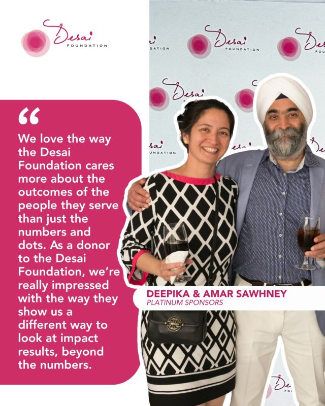 For years, Amar and Deepika Sawhney have been valued supporters and advisors of the Desai Foundation, sharing our belief that true impact goes beyond numbers and is measured by lasting change in people’s lives.

Amar Sawhney, Executive Chairman of Instylla http://Inc., is an accomplished entrepreneur, inventor, and healthcare innovator whose work has transformed the medical technology industry. Deepika is a respected civic leader and dedicated philanthropist who has long championed initiatives that strengthen communities and create opportunities for others.

Beyond their generosity, Amar and Deepika have been incredible advocates for our mission, filling a table at the Lotus Festival year after year, bringing new supporters into our community, and always showing up as thoughtful partners and champions for the women and children we serve across rural India.

We are deeply grateful for their friendship, leadership, and continued commitment to helping us Dream Beyond and create meaningful, lasting change.

#DonorSpotlight #DreamBeyond #DesaiFoundation #LotusFestival #AnnualGalaEvent