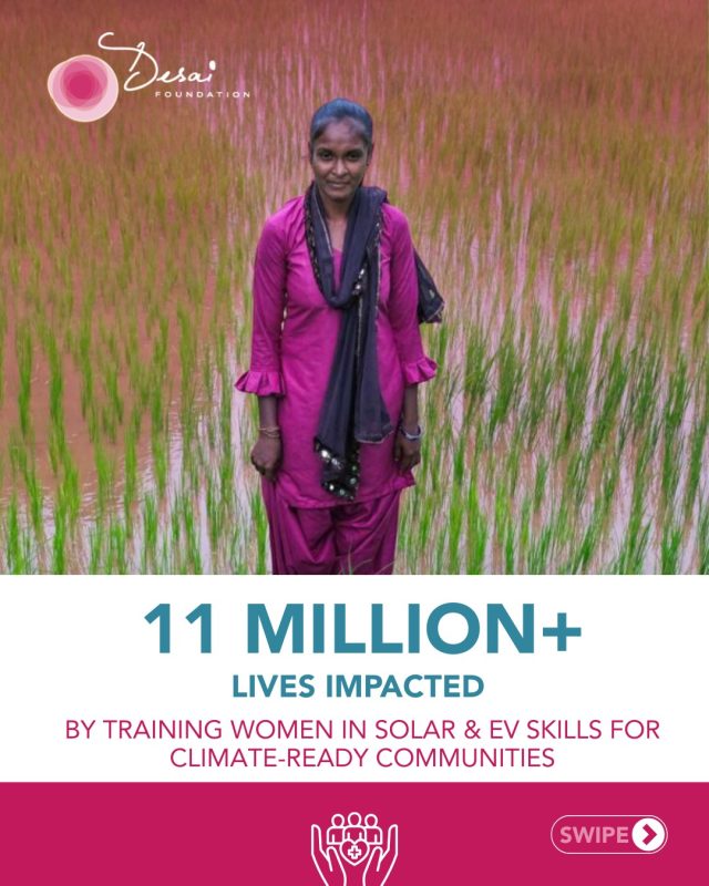 Across rural India, women are stepping into roles that are shaping a more sustainable future, for themselves, their families, and their communities. Through solar skill training and EV rickshaw mechanic programs, women are gaining hands-on technical skills that open pathways to income, independence, and leadership.
These initiatives go beyond training.
 They enable access, to clean energy, sustainable mobility, and economic opportunity, while building climate-ready communities from the ground up.
Each woman trained, each skill learned, and each livelihood created contributes to something larger.
Together, programs like these are helping us move closer to a shared milestone:
11 million+ lives impacted.
This is how climate resilience and empowerment come together.  More stories. More impact. Coming soon.

#WomenEmpowerment #RuralIndia #SkillDevelopment #SustainableFuture #CleanEnergy #EVMobility #EconomicOpportunity #Leadership #ClimateAction #CommunityImpact #11MillionLives #EmpowerHer #HandsOnSkills #SocialImpact #ChangeMakers