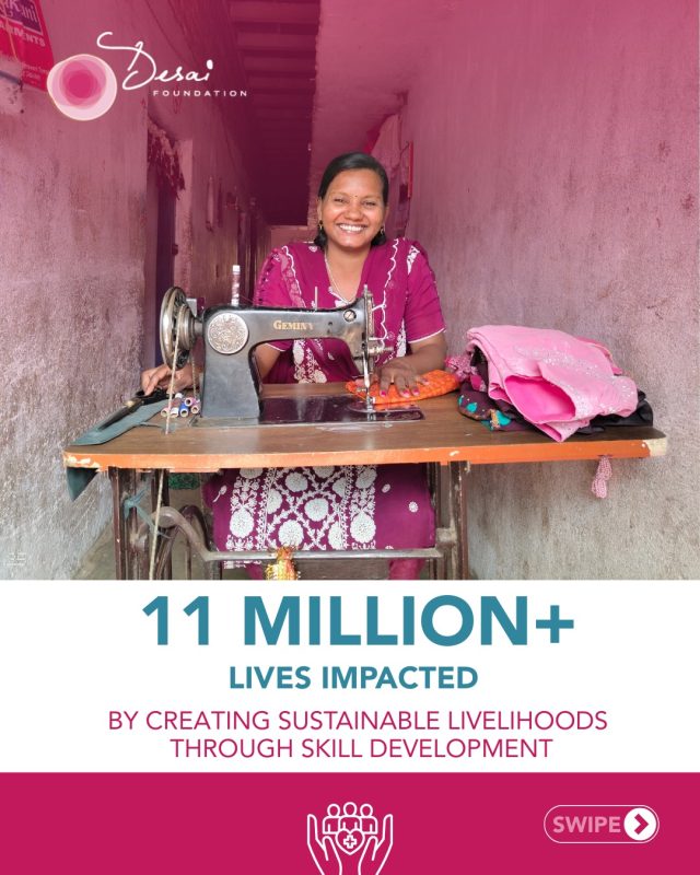 Through our Livelihood Skill Training programs, women are equipped with practical, income-generating skills, from sewing and beauty services to digital literacy, solar skills, and entrepreneurship, enabling them to build sustainable livelihoods and financial independence.
These initiatives go beyond training. They create opportunity, strengthen confidence, and give women the agency to support their families and lead within their communities. Every skill learned, every enterprise started, and every income earned contributes to long-term change.
Together, programs like these are helping us reach a shared milestone: 11 million+ lives impacted.
Thank you for your continued support and for being part of our journey!

#Livelihoods #SkillDevelopment #WomenEmpowerment #RuralIndia #EconomicIndependence #SustainableLivelihoods #DignityForAll #SocialImpact #CommunityChange #11MillionLives