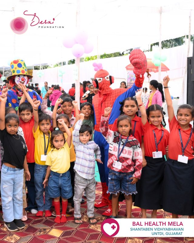 Desai Foundation brought learning, care, and joy together at the Bal Health Mela at Shantaben Vidhyabhavan,Untdi, Gujarat, creating a vibrant space where children discovered the importance of health in the most joyful way.

The event was honoured by the presence of our distinguished chief guests: Shri Bharatbhai Kikubhai Patel, Member of Legislative Assembly, Valsad, and Shri Manharbhai Patel, President, District Panchayat, Valsad.

Through fun, interactive activities like the Nutrition Chair, Vitamin-Mineral Circle, and sessions on Safe + Unsafe Touch, children learned essential lessons on health and hygiene, through play, participation, and curiosity.
Total children impacted: 776

#BalHealthMela #DesaiFoundation #ChildHealth #HealthyChildren #HealthAndHygiene #PreventiveHealthcare #CommunityHealth #NutritionAwareness #LearningThroughPlay #ChildrenFirst #ImpactInAction #HealthForAll #DreamBeyond