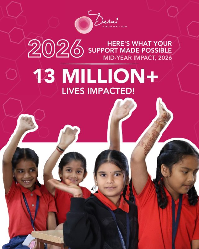 At the Desai Foundation, the first half of 2026 has been one of movement, milestones, and momentum.

From the Supreme Court of India's landmark recognition of menstrual health and hygiene as a Fundamental Right under Article 21, to new vocational skill centres inaugurated across Rajasthan, to thousands of women and children reached through health, livelihood, and education programs. It has been a chapter we are proud to share!

Here is what we have built together so far. And here is to everything still ahead in the second half of 2026.

#DreamBeyond #WomensHealth #MenstrualEquity #India #Health #Livelihood #womenempowerment
