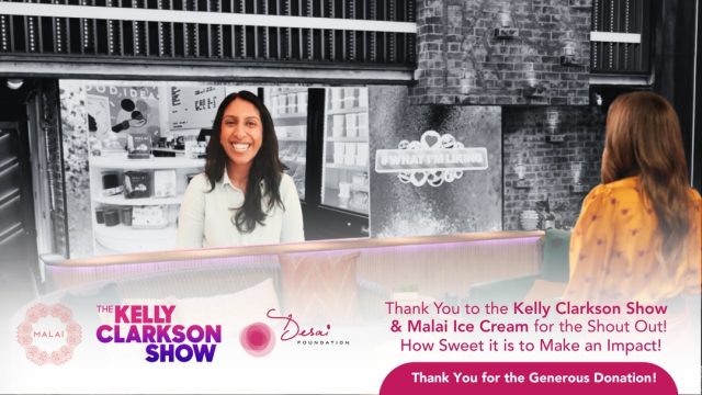 We’re so excited to share that our partners @malai_icecream selected The Desai Foundation to receive a $1,000 donation from @kellyclarksonshow! These funds will help support our work advancing health, livelihood, and menstrual equity initiatives for women and children across India.

A huge thank you to founder @pooja_bavishi_ and the entire Malai team for continuing to show what thoughtful, community-driven partnership looks like. We’re incredibly grateful for your support and honored to be part of this moment.

And thank you to @kellyclarkson and the The Kelly Clarkson Show team for spotlighting businesses and organizations creating meaningful impact.
Proof that doing good can be pretty sweet. 

#DesaiFoundation #KellyClarksonShow #MalaiIceCream #CommunityImpact #WomenEmpowerment