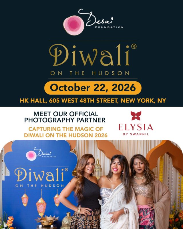 We’re delighted to welcome Elysia by Swapnil as the official photography partner for Diwali on the Hudson 2026! 

From the vibrant colors and electrifying energy to the candid moments and connections that make this evening so special.

Be there to make memories, celebrate the Festival of Lights, and support the Desai Foundation’s mission to empower women and children across rural India. 

📅 October 22, 2026
📍 HK Hall, New York City

🎟️ Your next unforgettable Diwali night awaits! Get your tickets through the link in our bio.

A big thank you to @swapniljunjare and the Elysia by Swapnil team for helping us capture the magic!
@elysiabyswapnil 

#DiwaliOnTheHudson #Diwali2026 #DesaiFoundation #DreamBeyond #FestivalOfLights