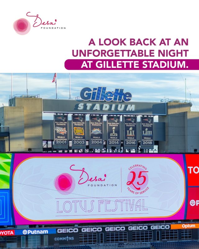 Throwback to when the Desai Foundation community filled the halls of Gillette Stadium, dressed up, showing out, and coming together for something bigger than all of us. 🌸🏟️

We've hosted Lotus Festival in some truly special places over the years. But something about Gillette just hits different. The energy. The people. The mission that brought everyone into the same room.
And guess what? We're going back. 🙌

Lotus Festival 2026 | October 10 | Gillette Stadium

Tickets at the link in bio.

#LotusF­estival #DreamBeyond #DesaiFoundation #Throwback #GilletteStadium