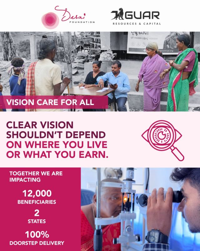Clear vision shouldn't depend on where you live or what you earn. Yet for too many - it does. Until now.

The Desai Foundation Trust and Jaguar Resources & Capital Pte. Ltd have come together to bring doorstep eye care to 12,000 beneficiaries across rural  Odisha and Karnataka.
Our Vision on Wheels mobile units travel into schools and villages to deliver vision screenings, prescription eyeglasses, eye health education, and referral pathways for advanced treatment where needed.
 
This is what it looks like when no one is left behind.

To @jaguar, Thank you for choosing and trusting us to support Eye care that travels to where it's needed, not where it's easiest.

#VisionCareForAll  #VisionOnWheels  #PartnershipForImpact  #JaguarCapital  #DesaiFoundation  #CorporatePartnership  #CSRIndia  #EyeCareForAll  #SeeTheDifference